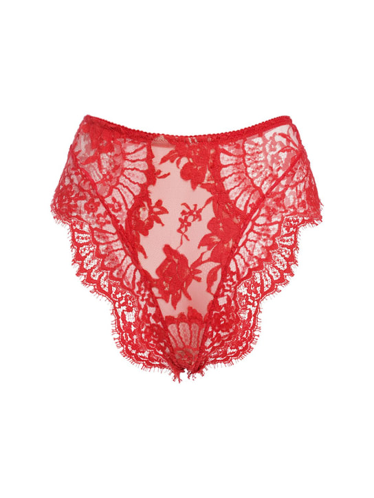 Dolce&Gabbana Lace & tulle high waist briefs
