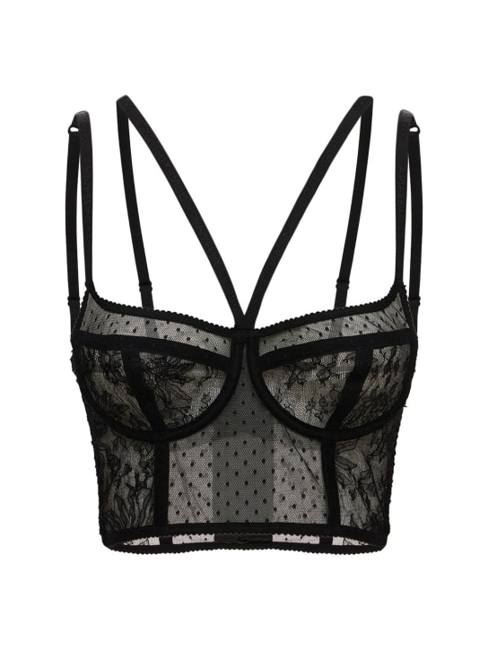 Dolce&Gabbana Lace & tulle double strap bralette