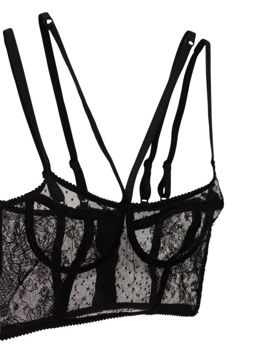 Dolce&Gabbana Lace & tulle double strap bralette 4 Dolce&Gabbana Lace & tulle double strap bralette