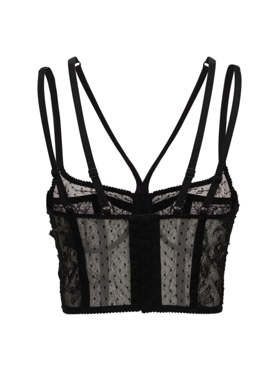 Dolce&Gabbana Lace & tulle double strap bralette 5 Dolce&Gabbana Lace & tulle double strap bralette