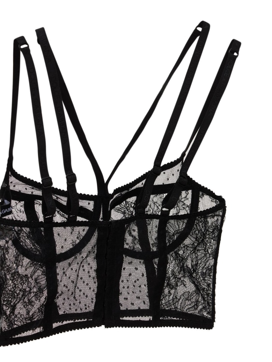 Dolce&Gabbana Lace & tulle double strap bralette 6 Dolce&Gabbana Lace & tulle double strap bralette