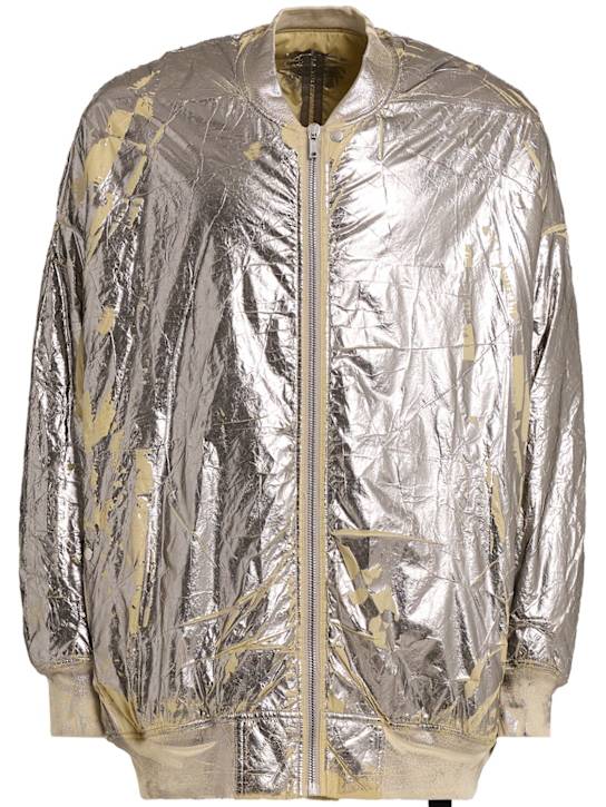 Rick Owens DRKSHDW Jumbo flight silver nylon bomber