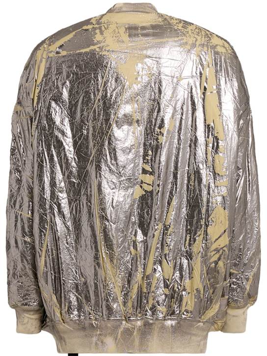 Rick Owens DRKSHDW Jumbo flight silver nylon bomber
