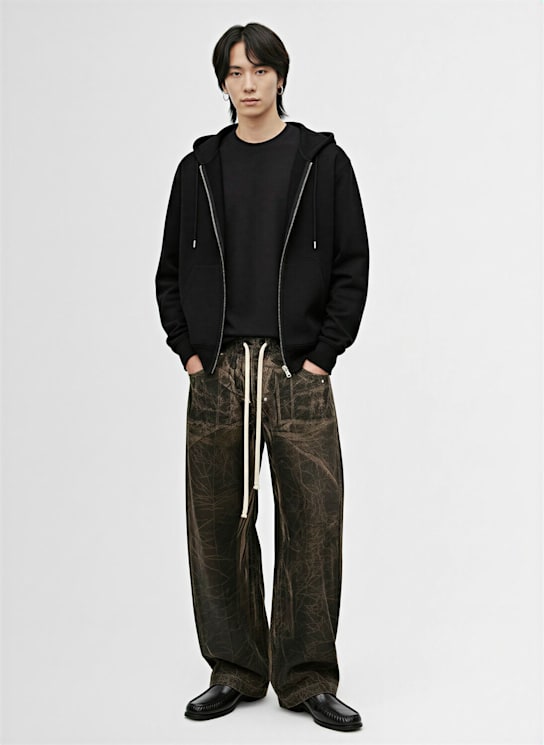 Rick Owens DRKSHDW Jumbo gimp hooded cotton sweatshirt