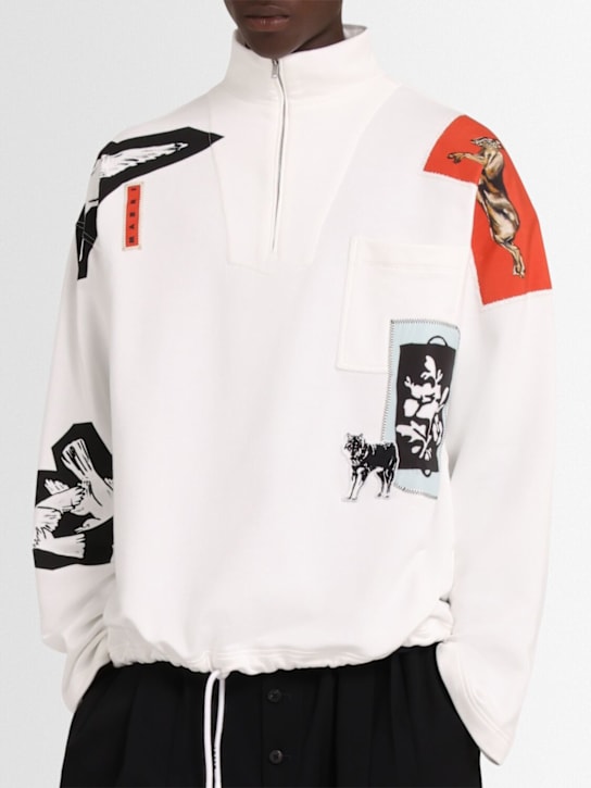 Marni Mixed media zipper collar sweatshirt 3 Marni Mixed media zipper collar sweatshirt