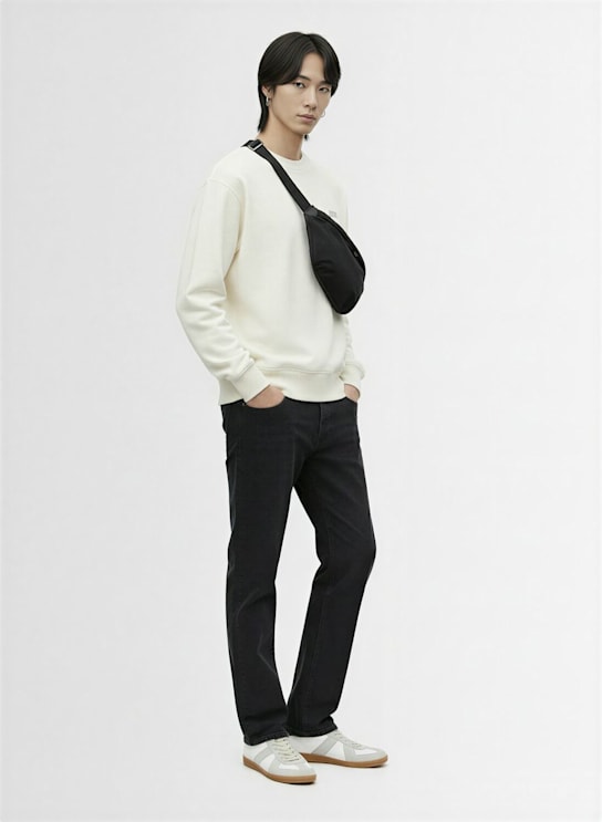 MM6 Maison Margiela Tape logo cotton sweatshirt