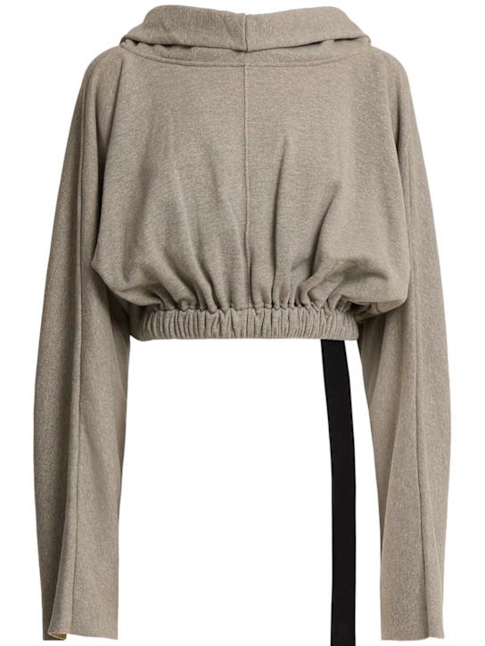 Rick Owens DRKSHDW Jersey cropped hooded sweatshirt