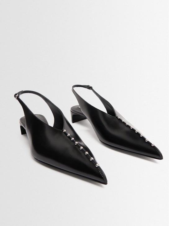 Jil Sander 35mm Leather slingback pumps