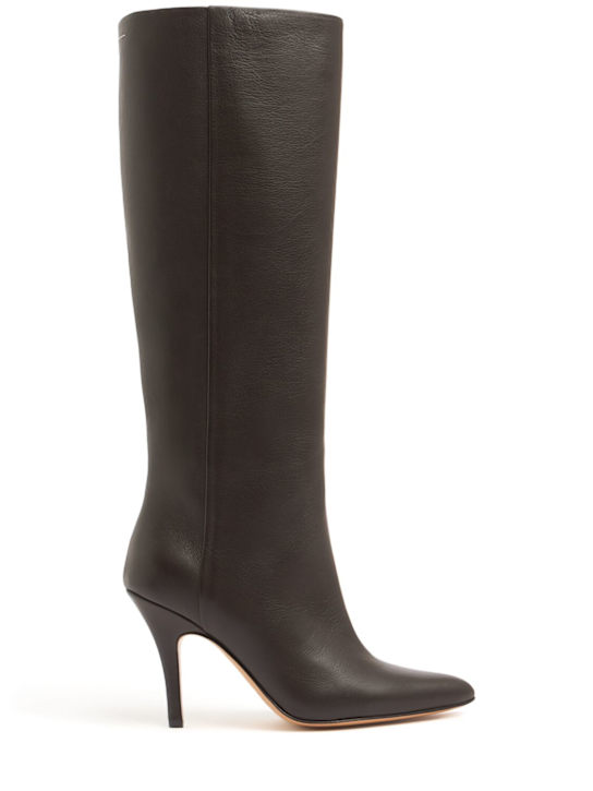 MM6 Maison Margiela 100mm Leather tall boots