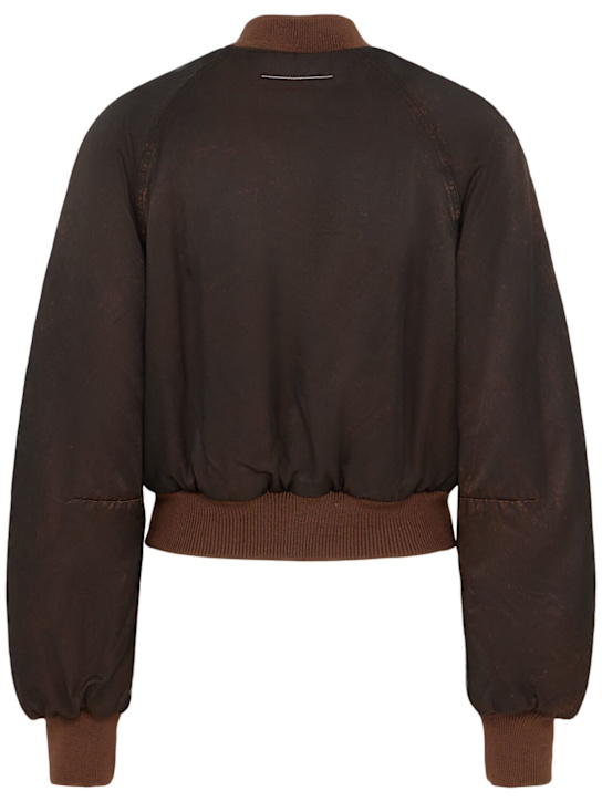 MM6 Maison Margiela Washed cotton viscose satin bomber