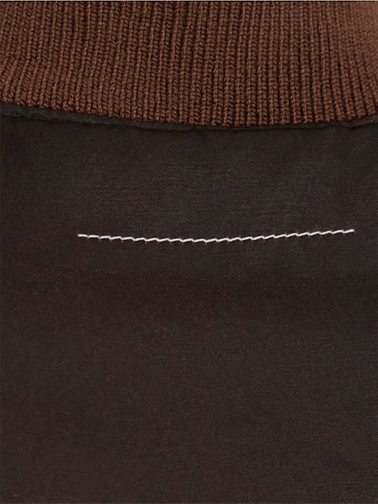 MM6 Maison Margiela Washed cotton viscose satin bomber