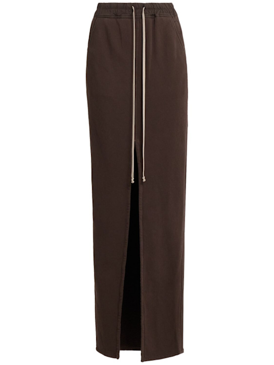 Rick Owens DRKSHDW Phleg jersey front slit long skirt