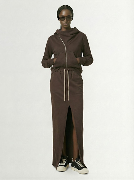 Rick Owens DRKSHDW Phleg jersey front slit long skirt