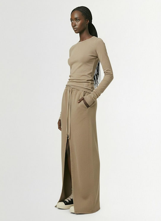 Rick Owens DRKSHDW Phleg jersey front slit long skirt 7 Rick Owens DRKSHDW Phleg jersey front slit long skirt