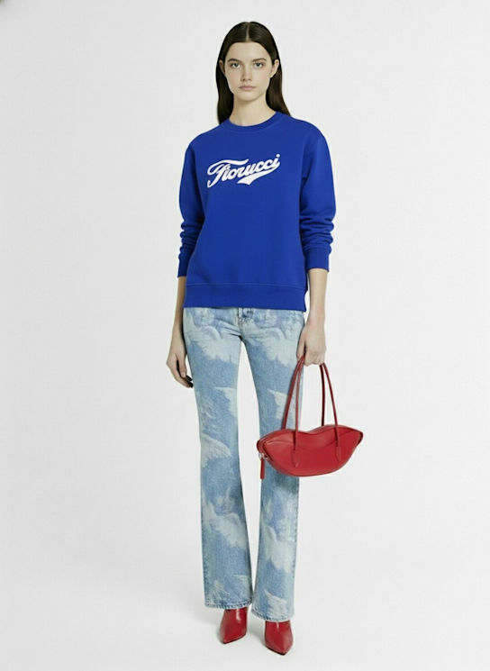 Fiorucci Varsity logo cotton crewneck sweatshirt
