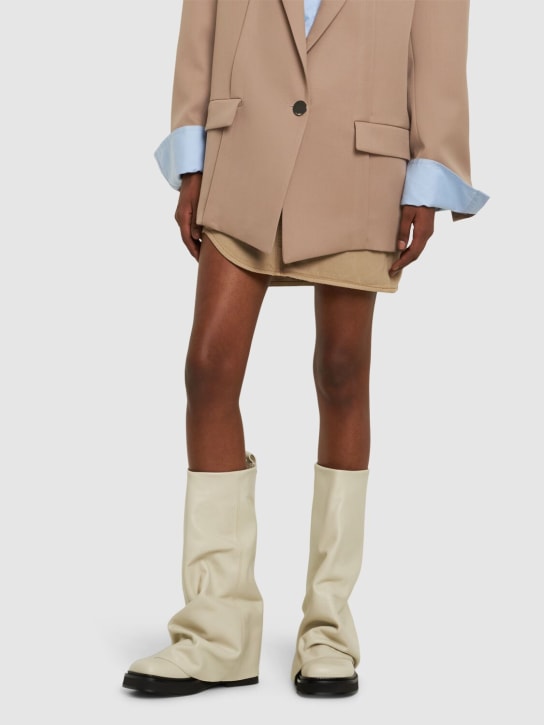 The Attico 30mm Robin leather combat boots