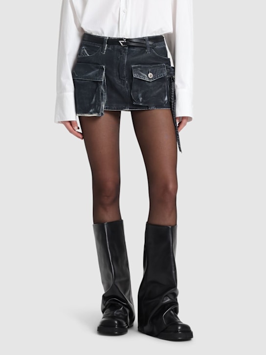 The Attico 30mm Robin leather combat boots