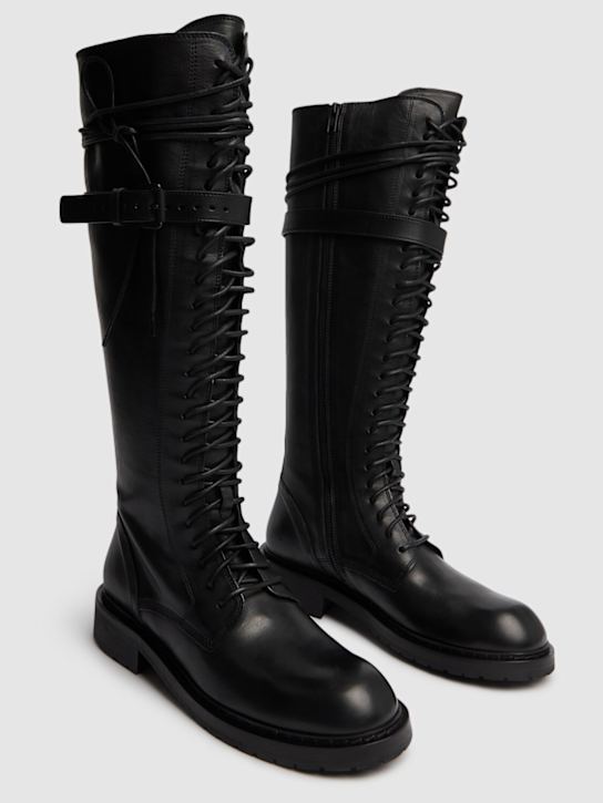 Ann Demeulemeester 25mm Danny leather combat high boots 3 Ann Demeulemeester 25mm Danny leather combat high boots