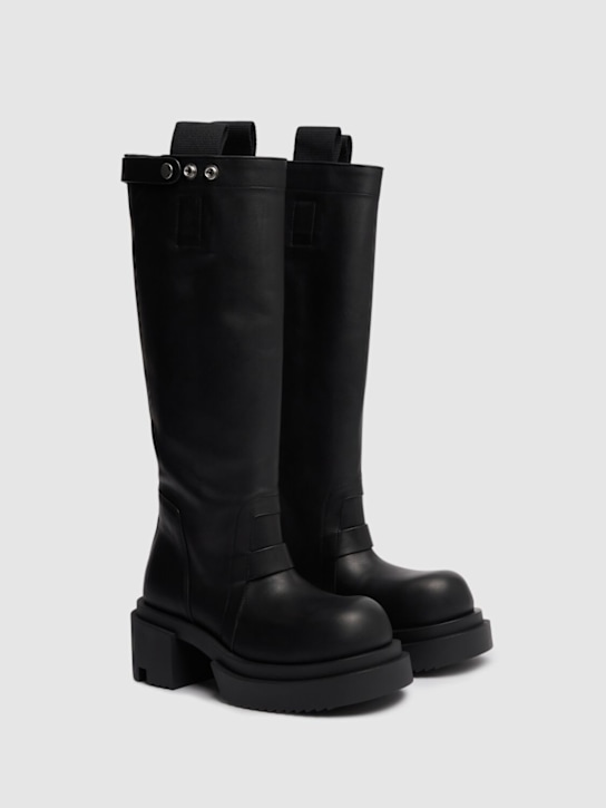 Rick Owens 80mm Bogun leather tall boots