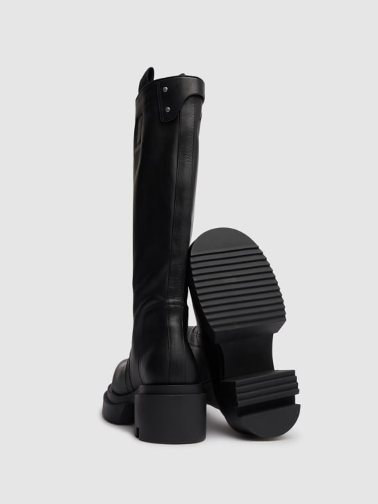 Rick Owens 80mm Bogun leather tall boots