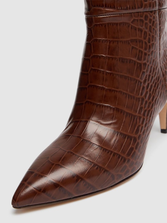 Paris Texas 60mm Stiletto croc embossed boots