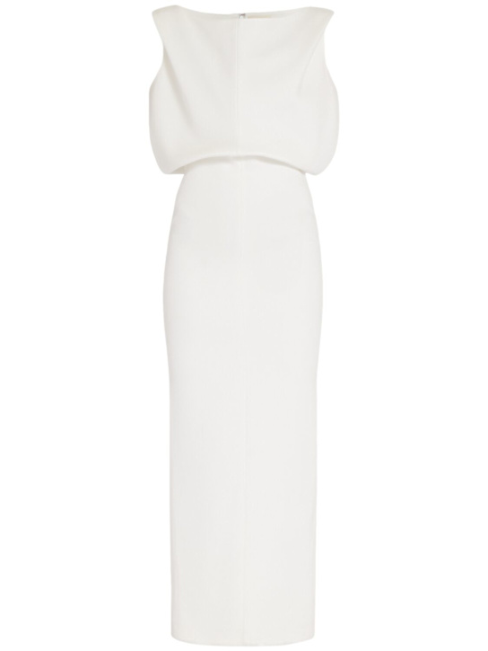 Khaite Terran bonded crepe satin long dress