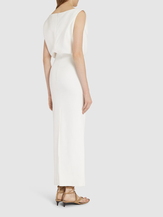 Khaite Terran bonded crepe satin long dress 3 Khaite Terran bonded crepe satin long dress