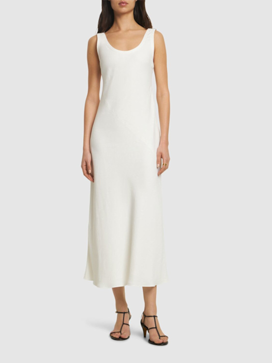 Brunello Cucinelli Fluid linen blend twill long dress