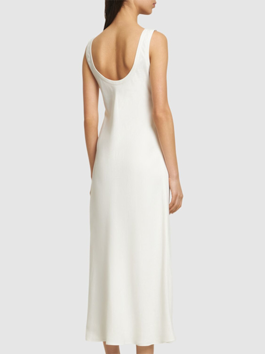 Brunello Cucinelli Fluid linen blend twill long dress