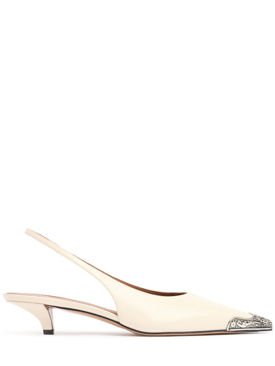 Paris Texas 35mm Jessica leather western slingbacks
