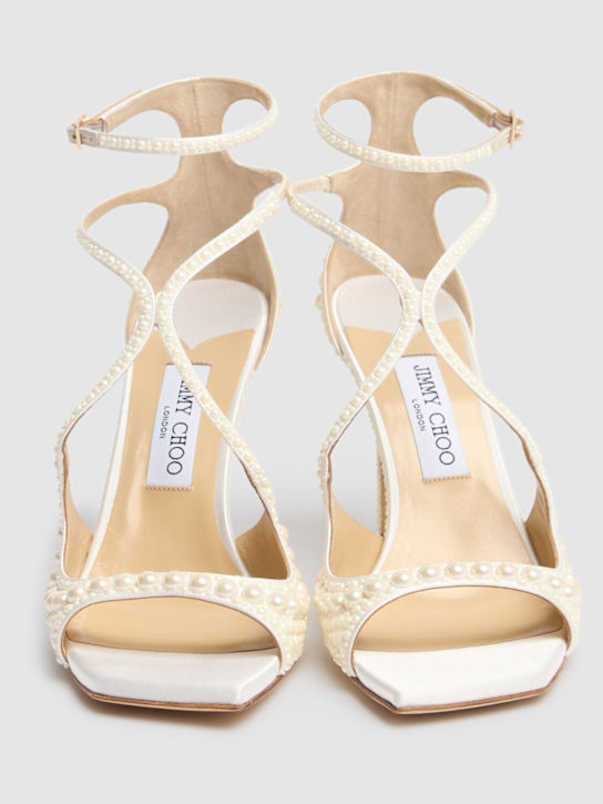 Jimmy Choo 95mm Azia leather & pearl sandals 3 Jimmy Choo 95mm Azia leather & pearl sandals
