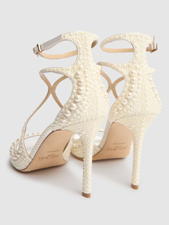 Jimmy Choo 95mm Azia leather & pearl sandals 5 Jimmy Choo 95mm Azia leather & pearl sandals