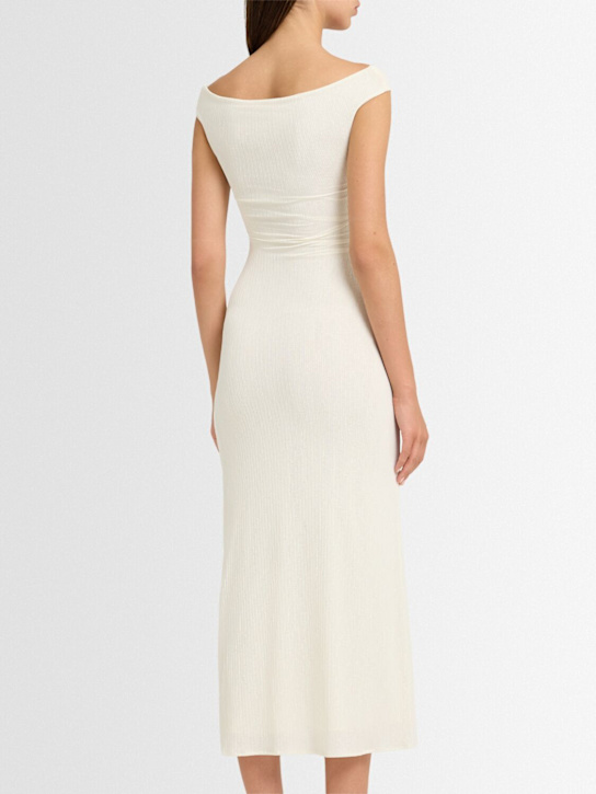 Lama Jouni Off-shoulder stretch viscose long dress