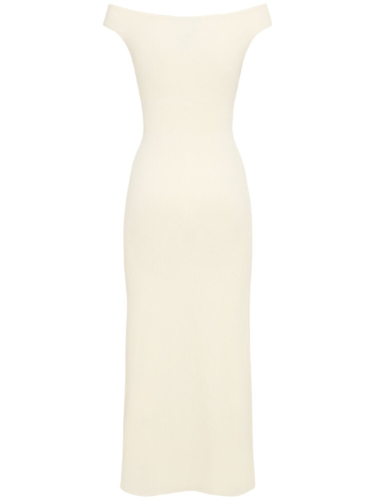 Lama Jouni Off-shoulder stretch viscose long dress