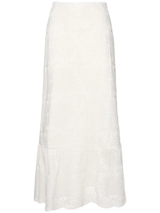 Giambattista Valli Cotton blend voile midi skirt