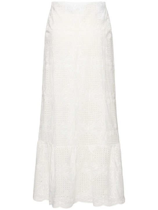 Giambattista Valli Cotton blend voile midi skirt