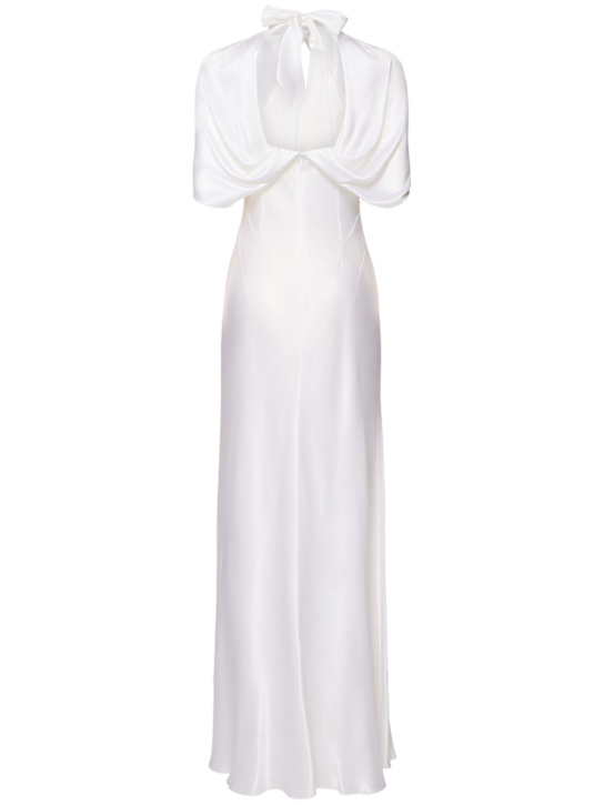 Alberta Ferretti Short sleeve satin long dress 4 Alberta Ferretti Short sleeve satin long dress