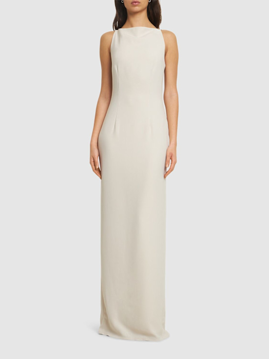 16arlington Hebe crepe open back gown