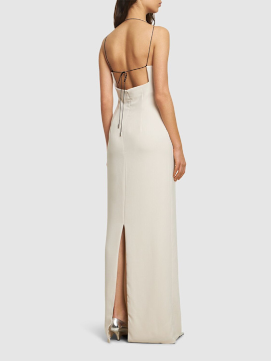 16arlington Hebe crepe open back gown