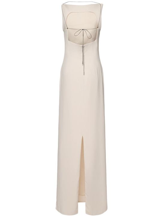 16arlington Hebe crepe open back gown