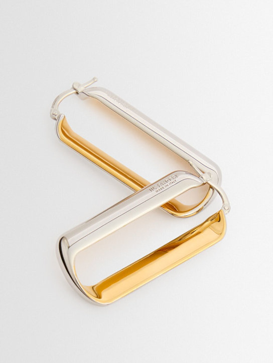 Jil Sander Bicolor hoop earrings