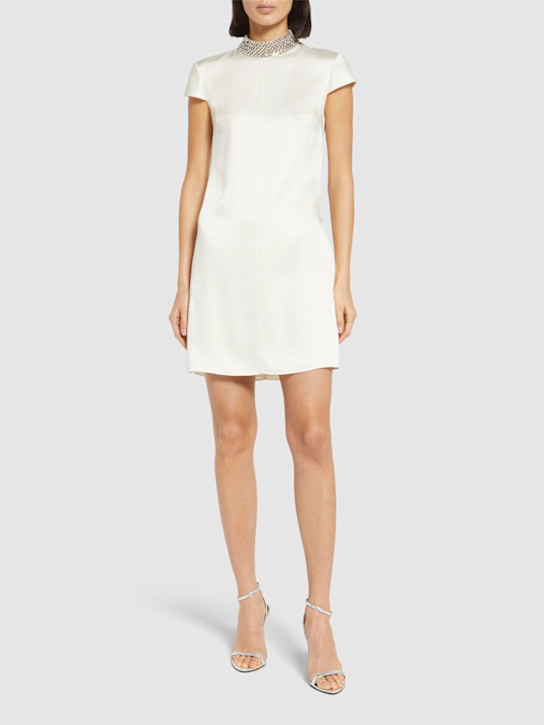 Tom Ford Embroidered double silk satin mini dress