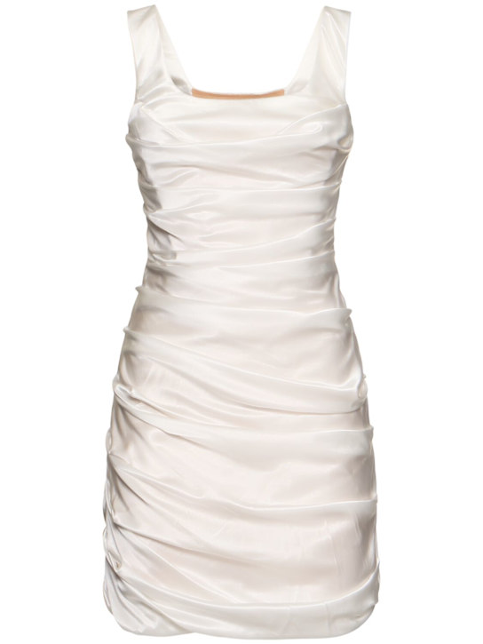Giuseppe Di Morabito Silk satin draped mini dress