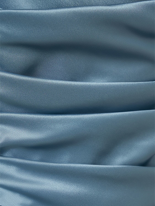 Giuseppe Di Morabito Silk satin draped mini dress