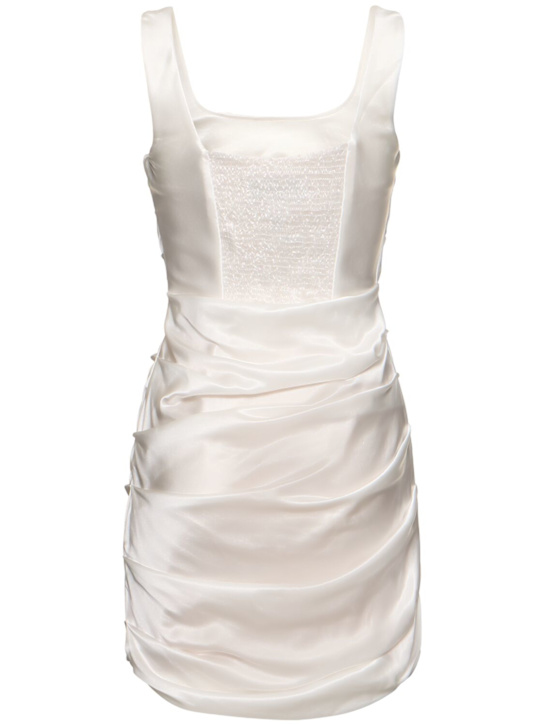 Giuseppe Di Morabito Silk satin draped mini dress