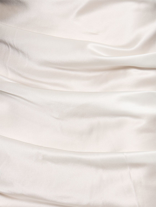 Giuseppe Di Morabito Silk satin draped mini dress