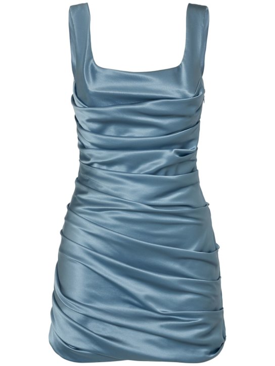 Giuseppe Di Morabito Silk satin draped mini dress