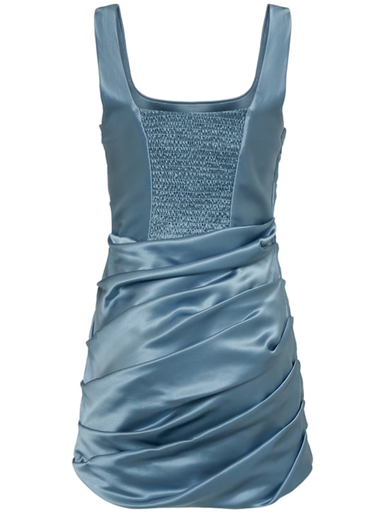 Giuseppe Di Morabito Silk satin draped mini dress