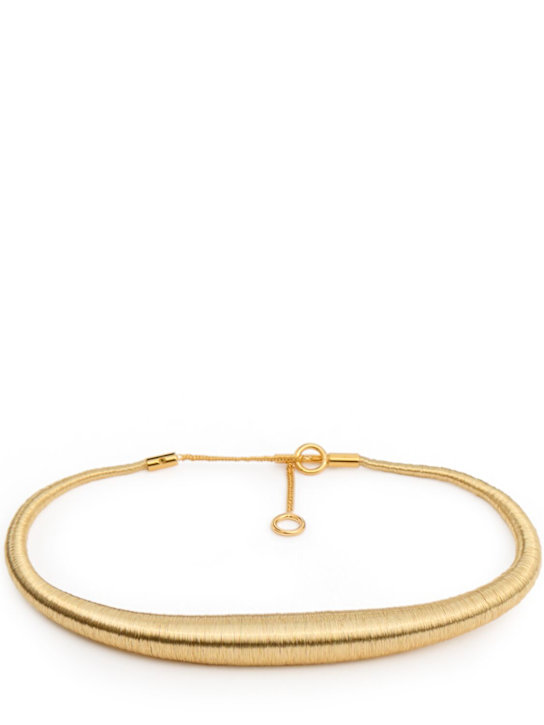 Jil Sander Brass collar necklace