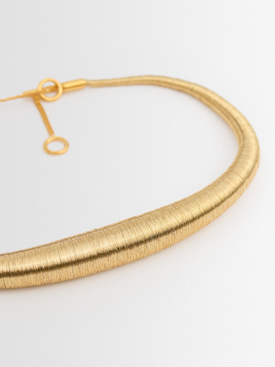 Jil Sander Brass collar necklace